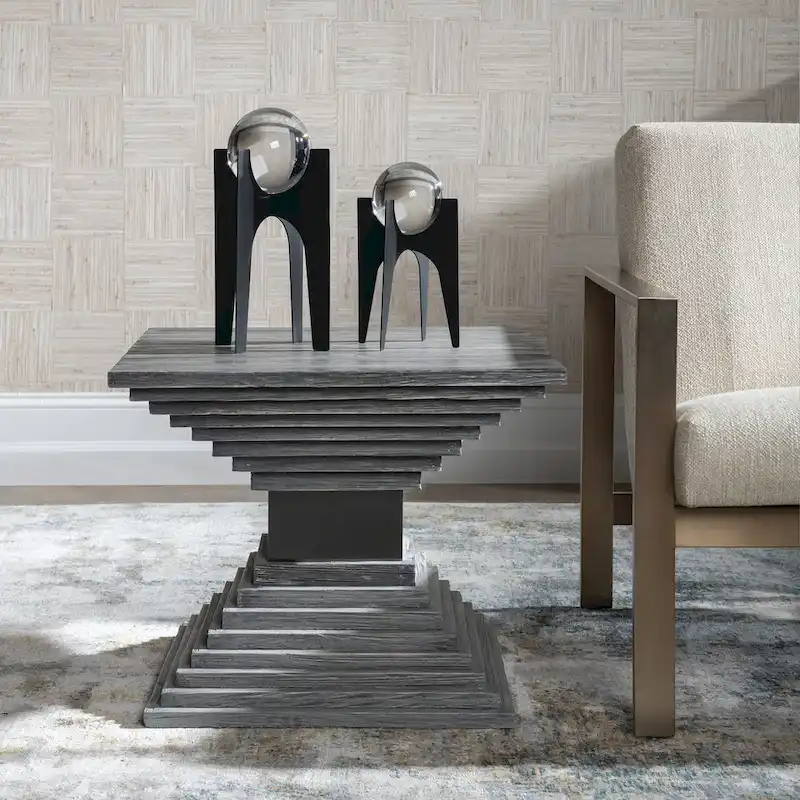 Uttermost Andes Wooden Geometric Accent Table - 22 W X 18 H X 22 D (in)
