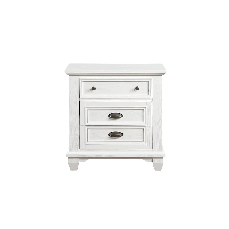 Leo 6 Piece White Modern Panel Bedroom Set