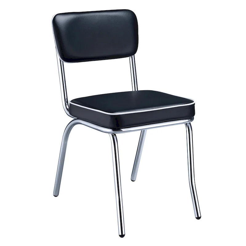Farwest Chrome Retro Dining Chairs (Set of 2)