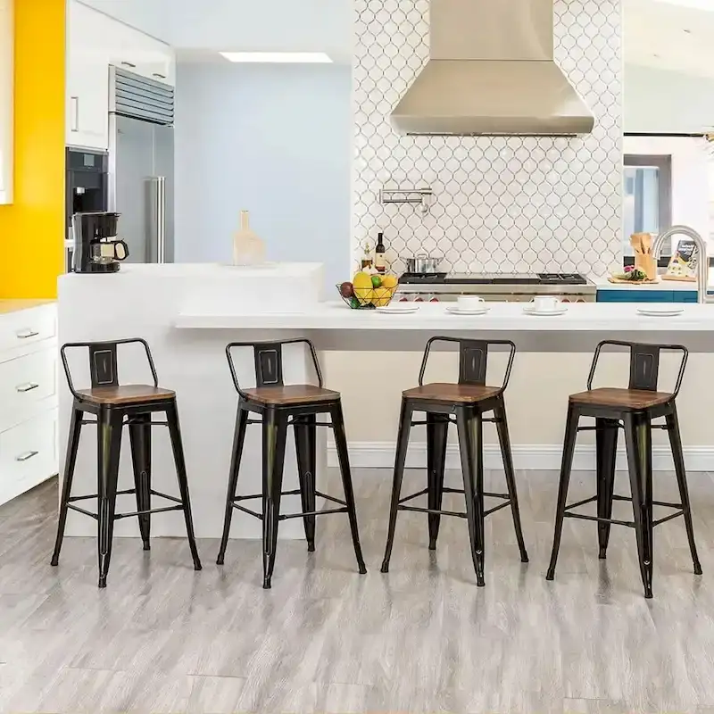 black counter stools ,bar stools with backs 24 26 inch