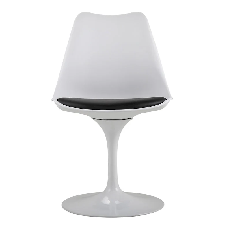 Swivel Tulip Side Chair,Dining Chair with Cushioned Seat and Curved Backrest