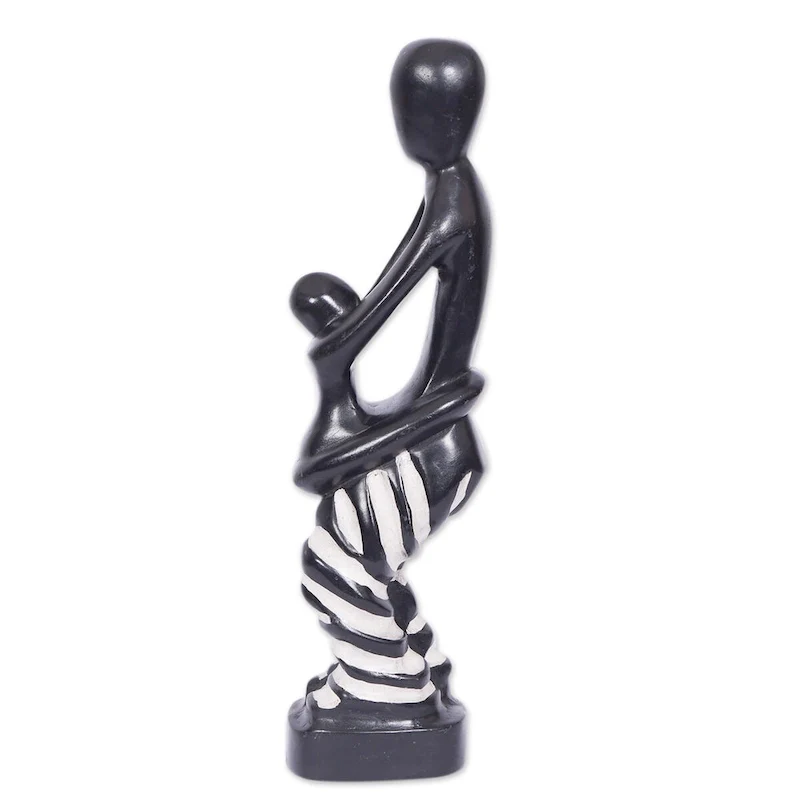 Novica Handmade Unconditional Motherly Love Wood Sculpture