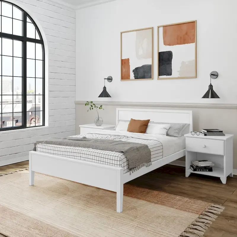 Plank and Beam Full-Size Bed with Panel Headboard