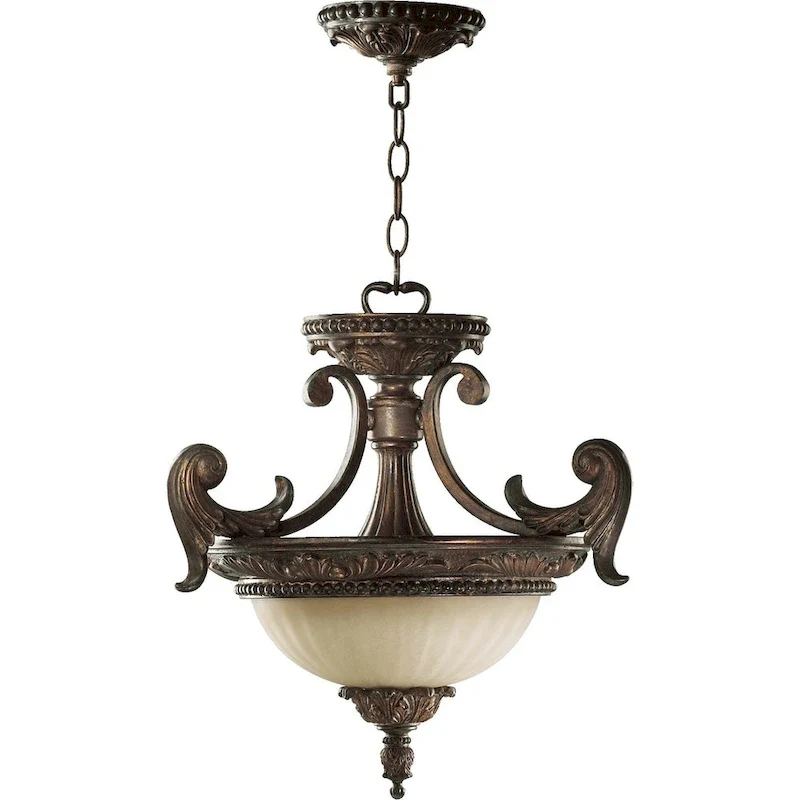 Madeleine Corsican Gold and Antique Amber 2-light Pendant