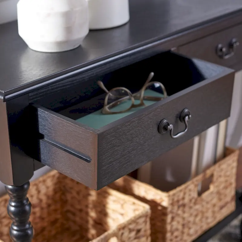 SAFAVIEH Henretta 2-Drawer Console Table - 35.5 W x 13 L x 29.5 H - 35.5 W x 13 L x 29.5 H - 36Wx13Dx30H