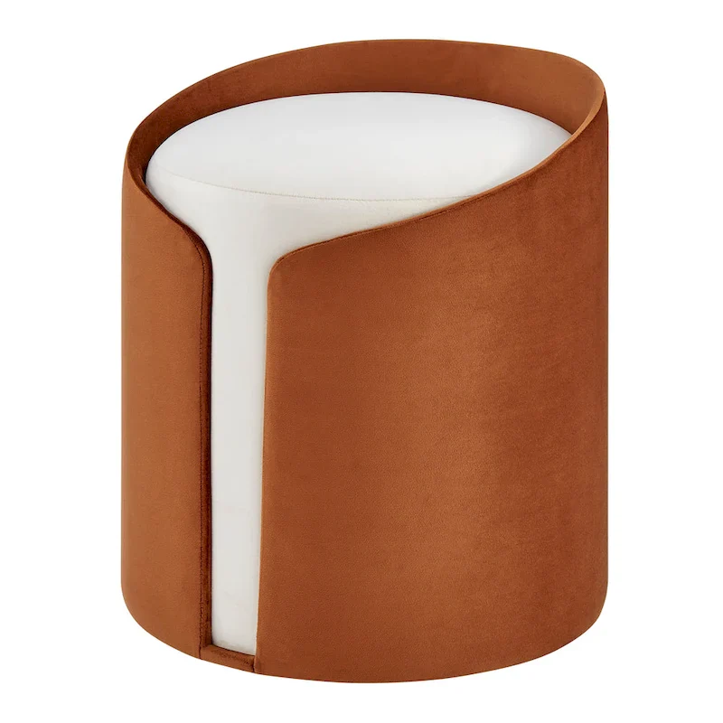 Vinda Velvet Fabric Ottoman