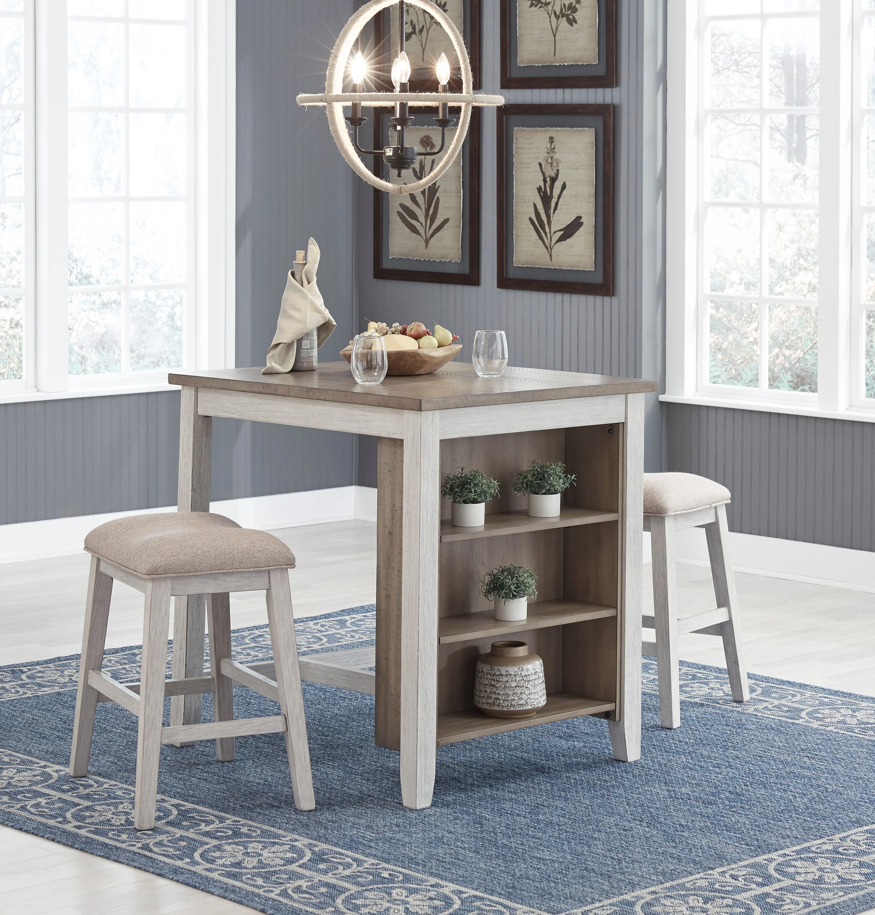 Hampton 3 Piece Counter Height Set