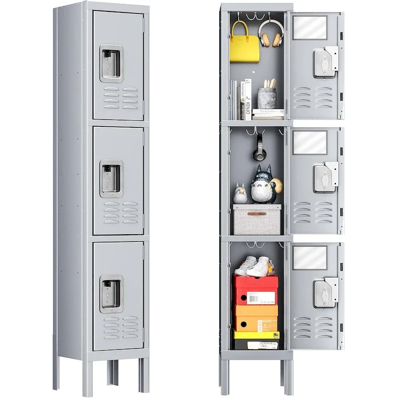 3 Door/5 Door Metal Lockers Storage Cabinet for School Office Gym Metal Storage