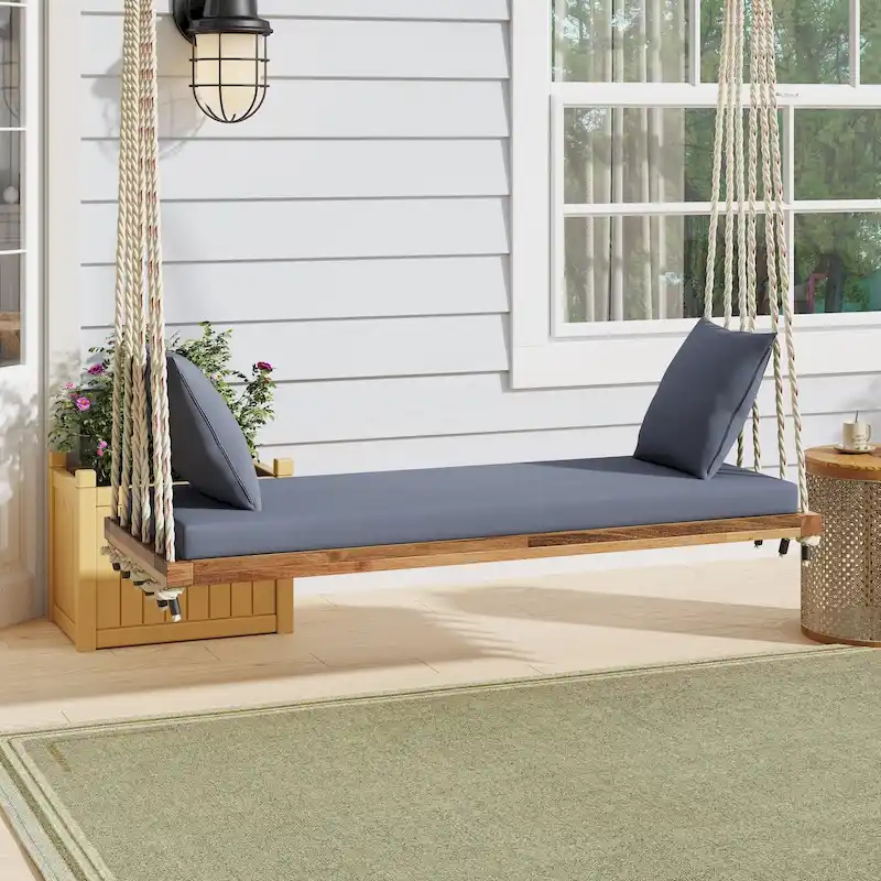 Patio Wooden Swing Chair