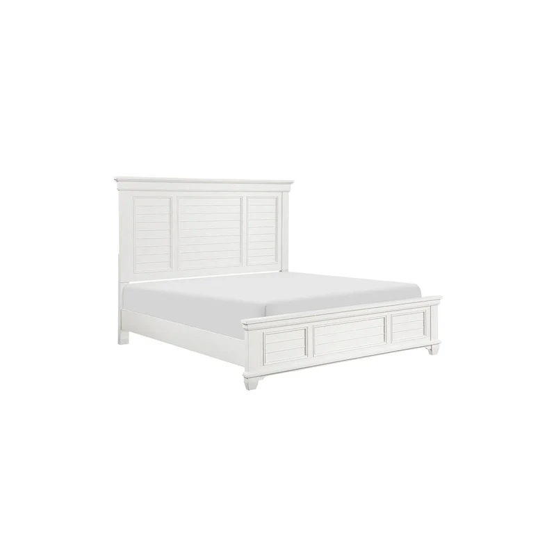 Leo 6 Piece White Modern Panel Bedroom Set