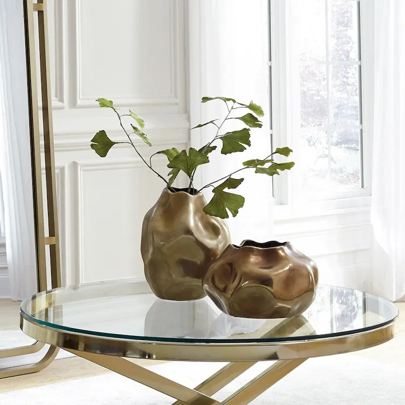 Allan Andrews Matte Bronze Abstract Ceramic Vase