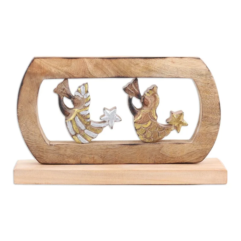 Novica Handmade Star Messengers Wood Sculpture