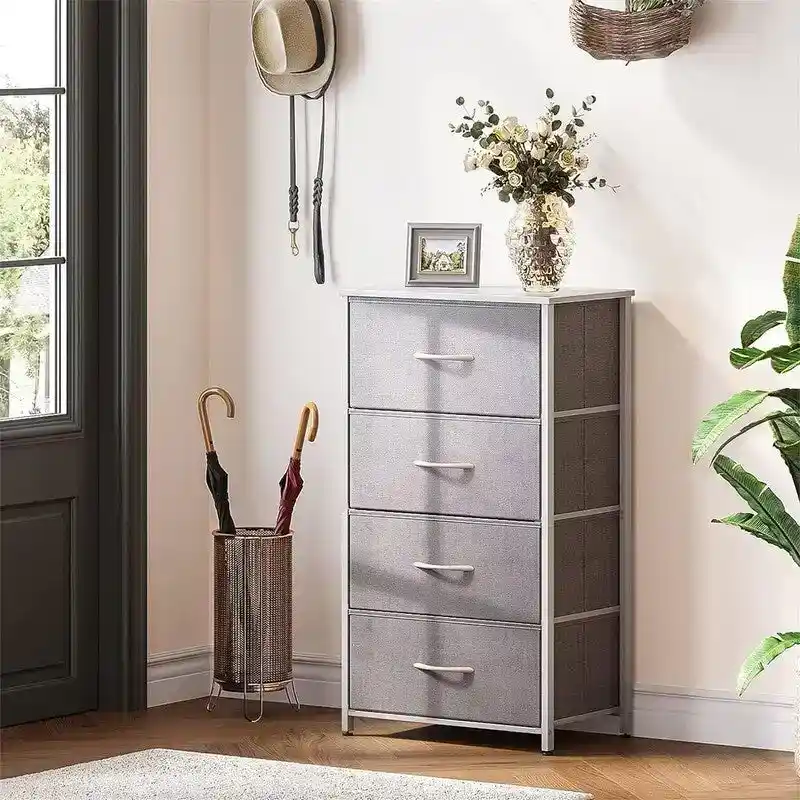 Small Dresser Chest of Drawers Fabric Dresser - 11.73D x 15.74W x 31.77H
