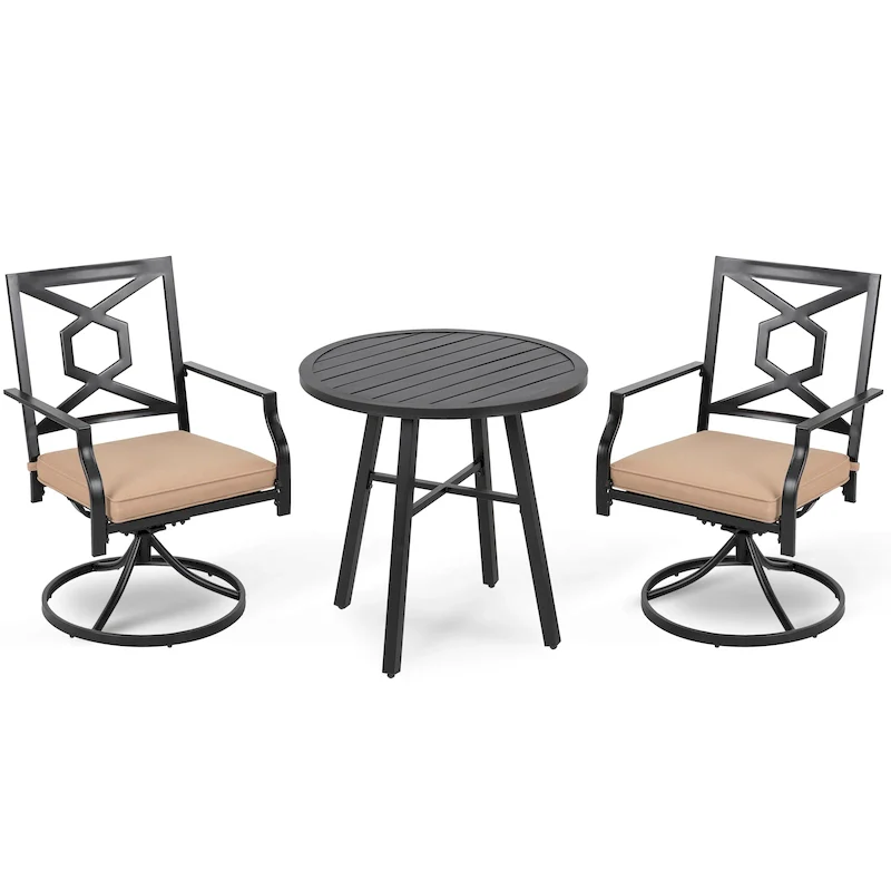 Outdoor Set With Swivel Chairs