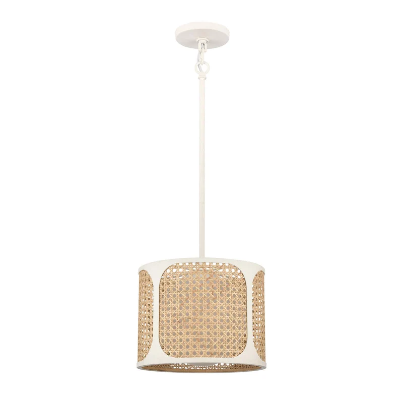 Elk Home Coastal Breeze White Coral With Opal Glass 1 Light Pendant