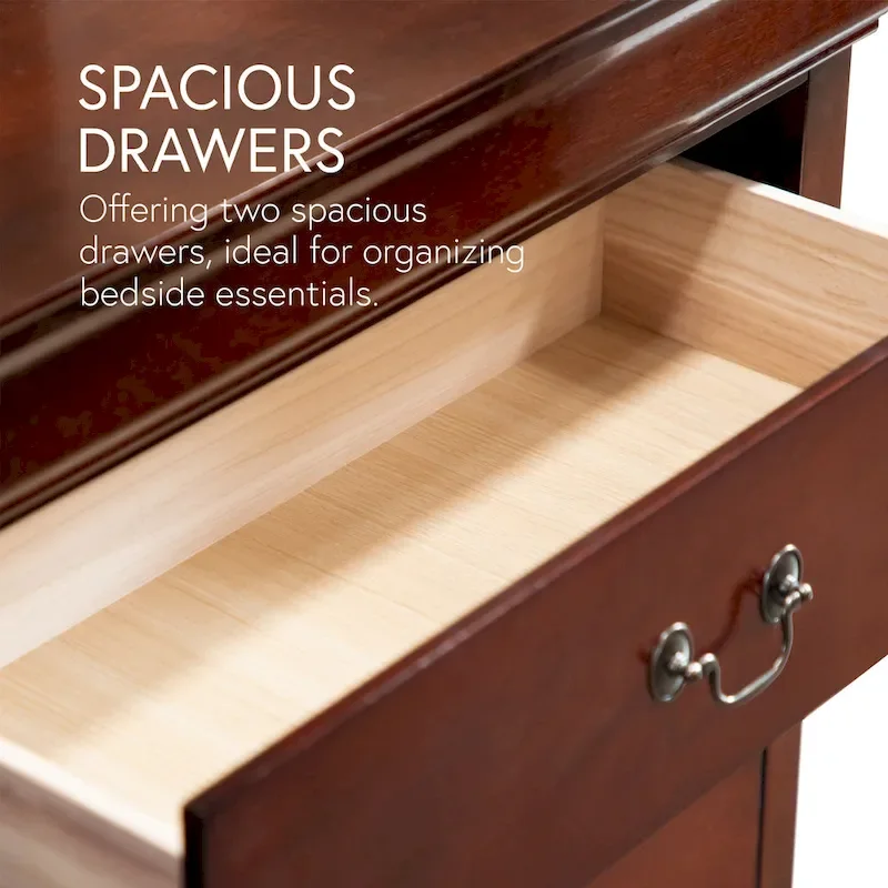 Furniture of America Devi Traditional 3-Piece Solid Wood Nightstand and Chest Set