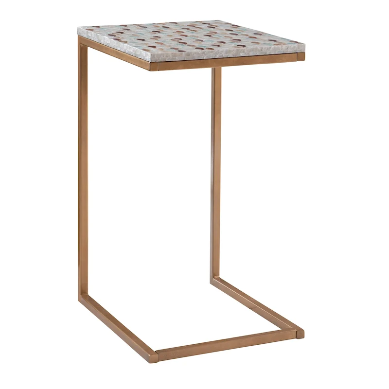 Shawnee Capiz Fish Mosaic Accent C Table