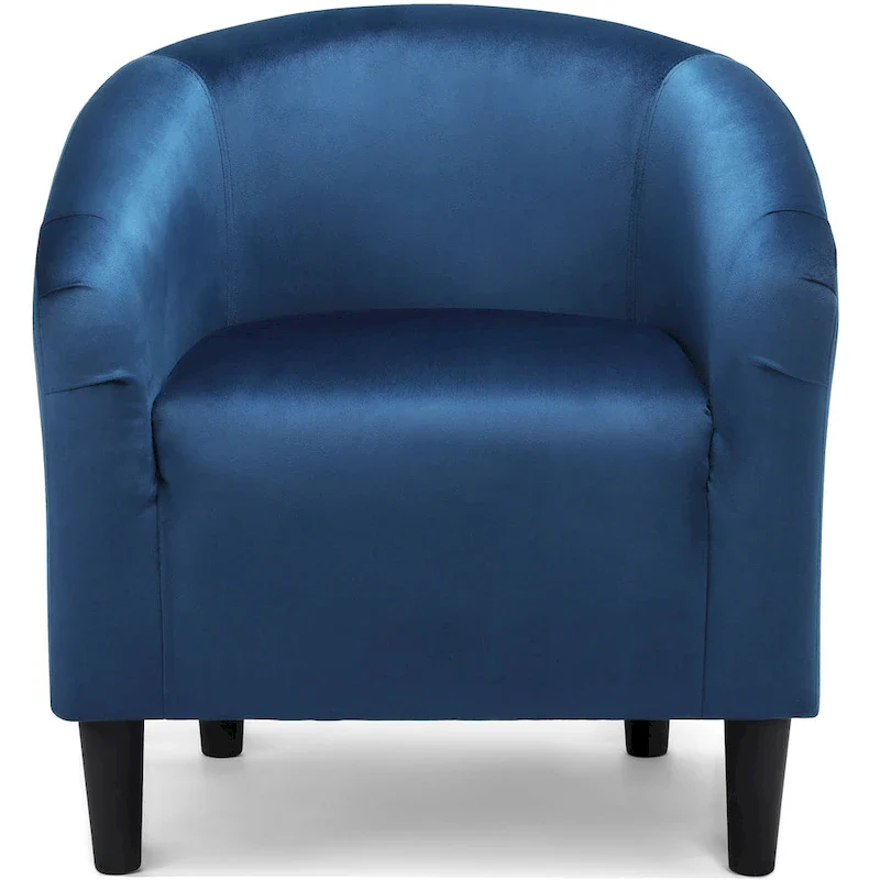 Barrel Club Accent Chair, Velvet, 300 lbs, 27.8