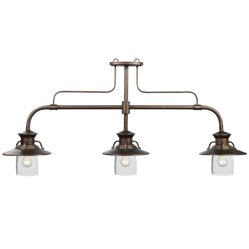 60 Inch 3 Light Edison Billiard Light By RAM Game Room - N/A
