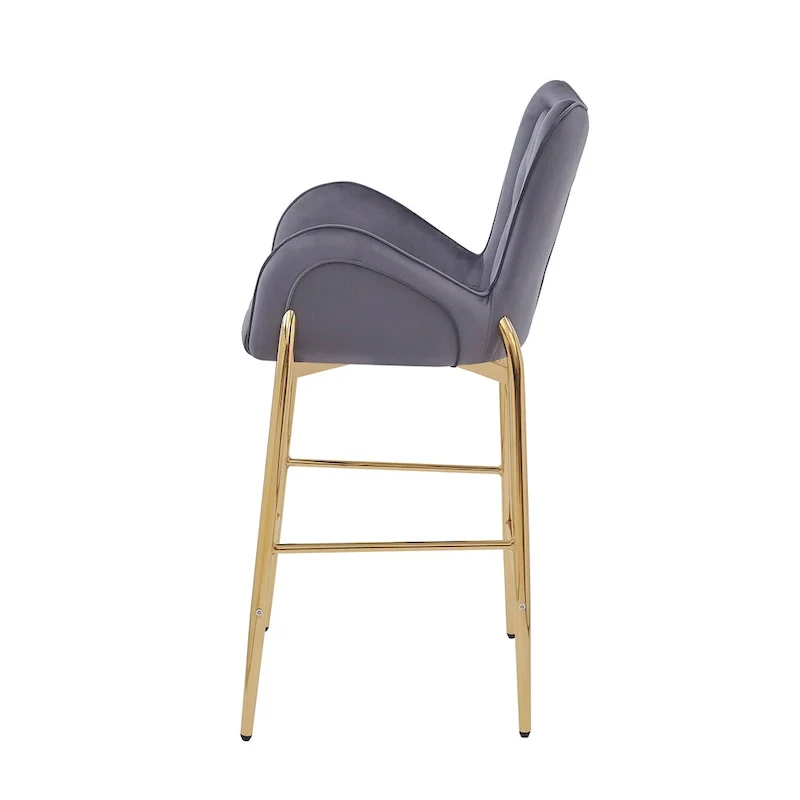 Christopher Knight Home - Jasars Modern Upholstered Velvet Counter Stool with Metal Frame