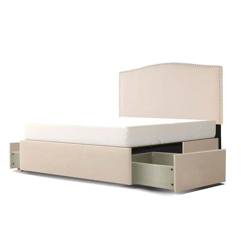 Newbury Mammoth Upholstered Platform 2 Drawer Storage Bed