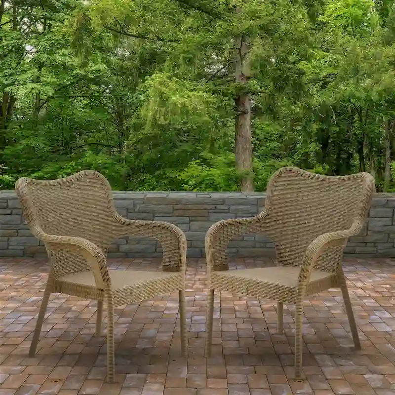 Dorset Collection All-Weather Stacking Chairs by National Tree Company - 35 inches