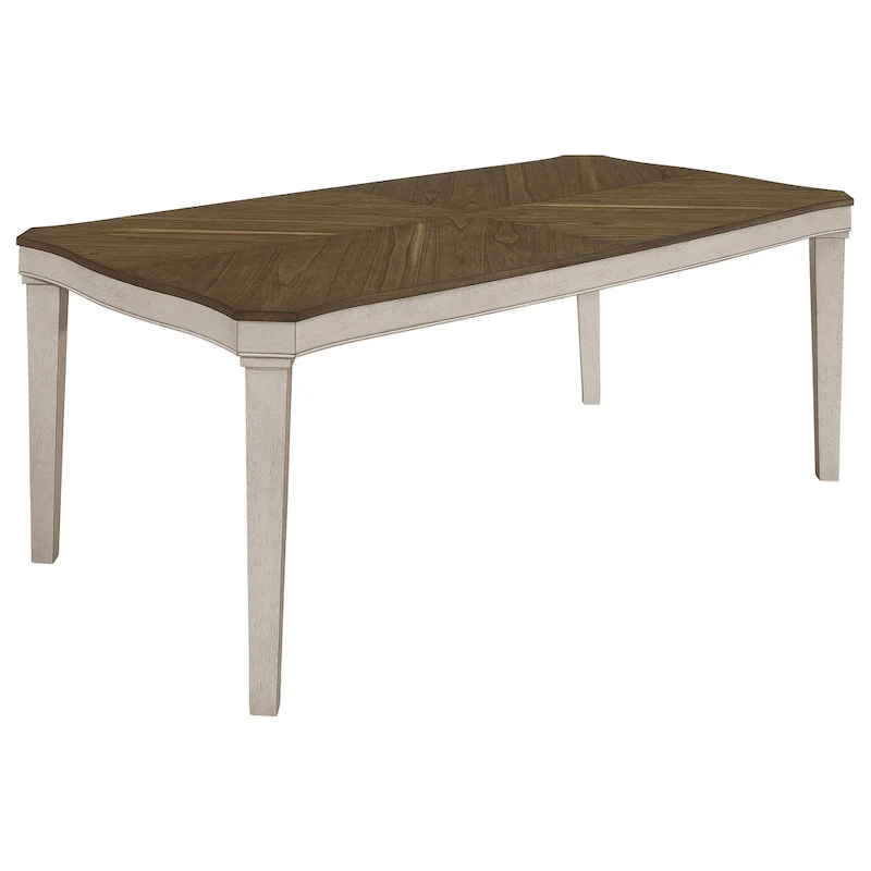Seaside Nutmeg and Rustic Cream 7-Piece Dining Table Set