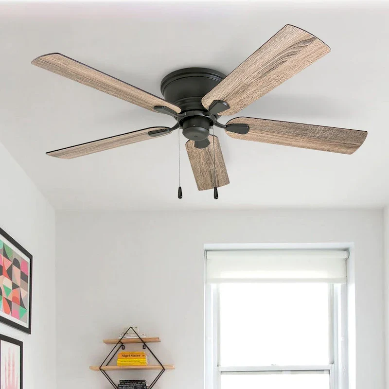 The Gray Barn Dalmeny 52-inch Coastal Indoor LED Ceiling Fan with Pull Chains 5 Reversible Blades - 52