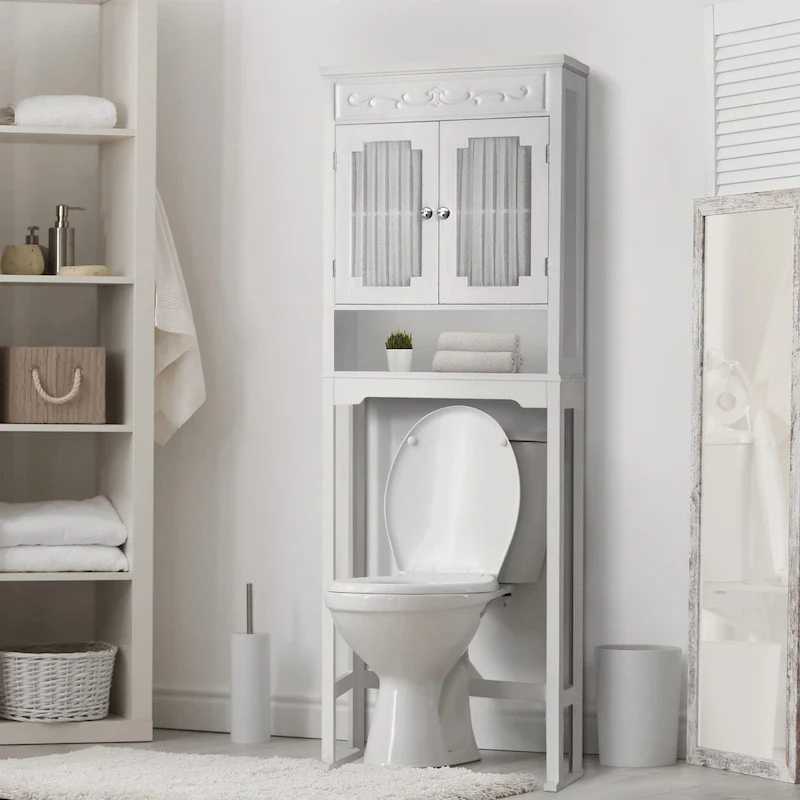 Teamson Home Lisbon Wooden Over-the-Toilet Space Saver