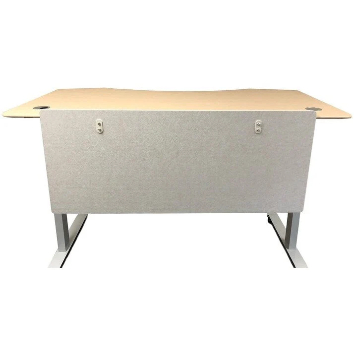 Beige / Black 54-Inch Dual-Use Desk Modesty Panel Divider with Clamps