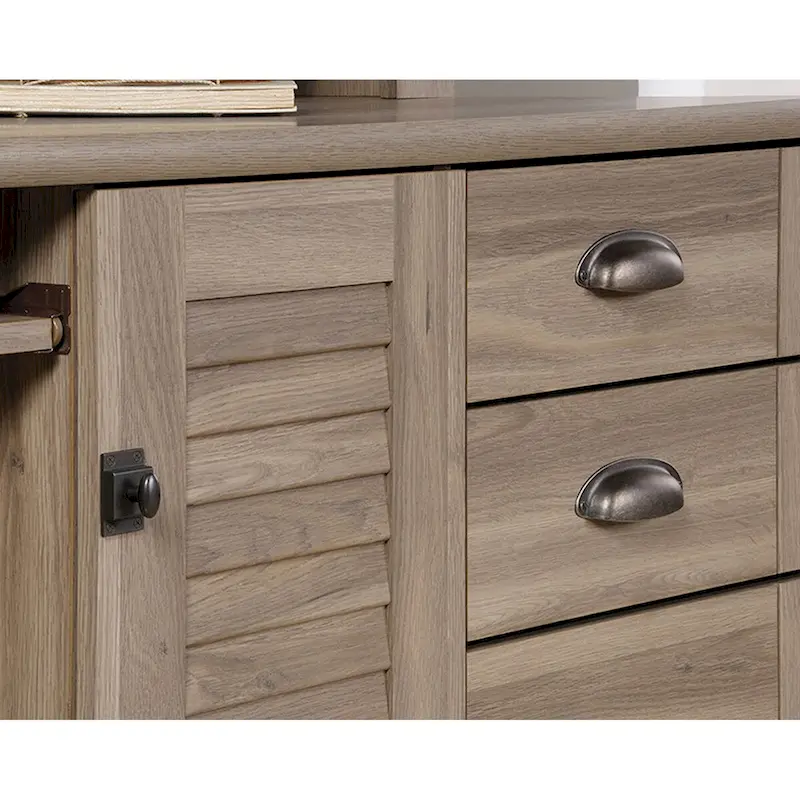 Harbor View Collection Computer Desk With Hutch
