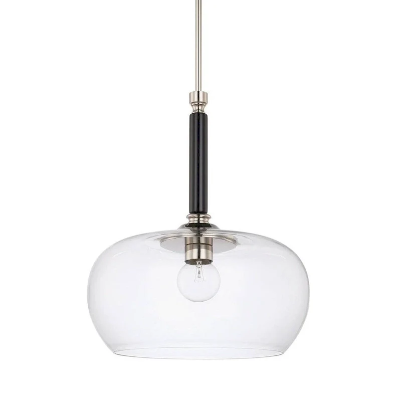 1-light Black Tie Pendant