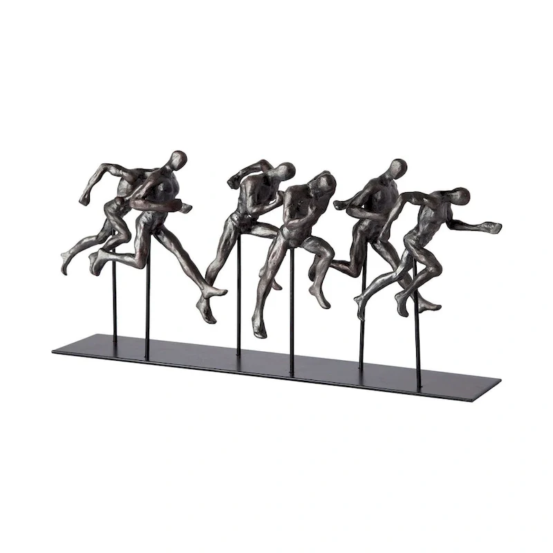 Vangelis II Gray Resin Sprinters - 17.7L x 4.5W x 7.5H