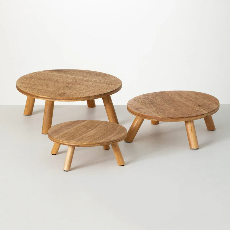 Sullivans Graduating Sized Wooden Risers Set of 3, 14.25 L, 12 L & 9.5 L Brown