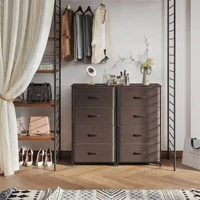 Small Dresser Chest of Drawers Fabric Dresser - 11.73D x 15.74W x 31.77H