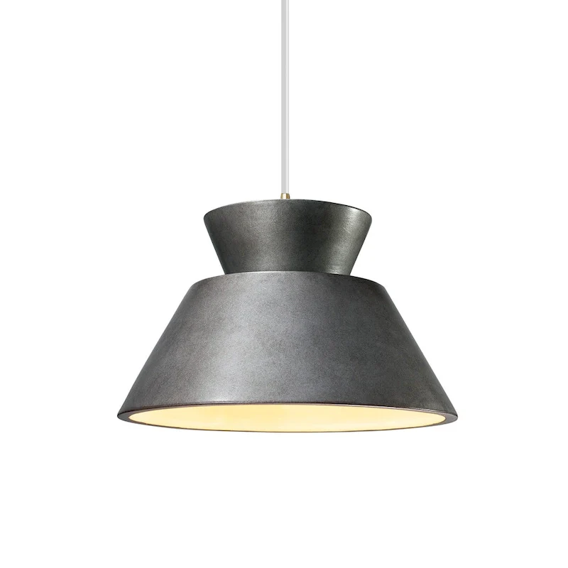 Carson Carrington Sallerup Trapezoid Antique Brass Pendant - Antique Brass, Antique Silver, White