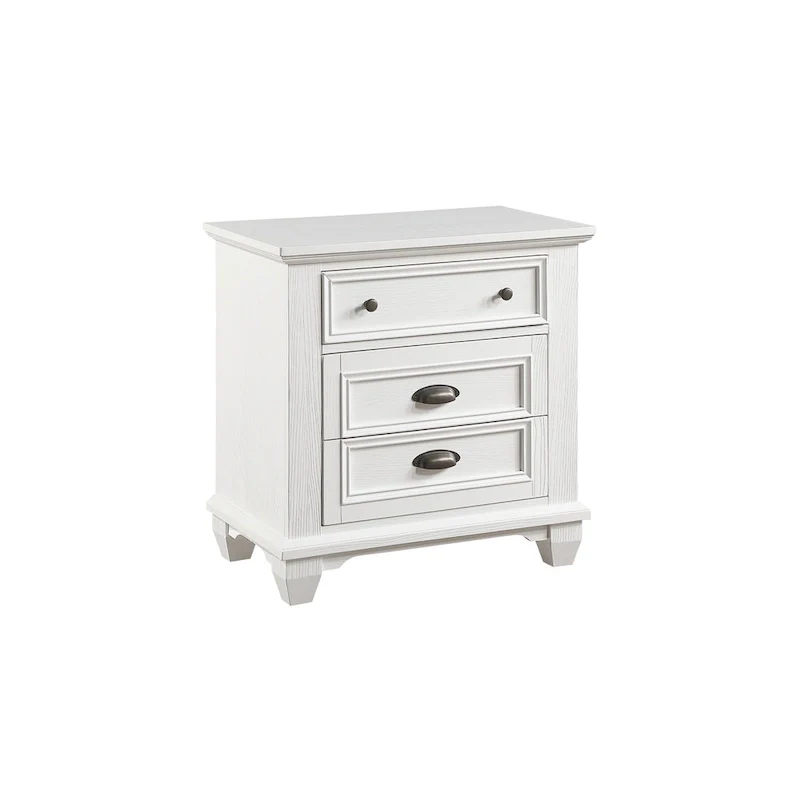 Leo 6 Piece White Modern Panel Bedroom Set