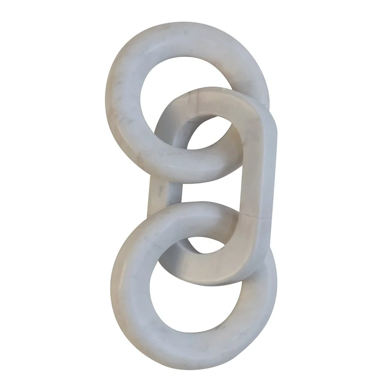 Marble Chain Decor, White