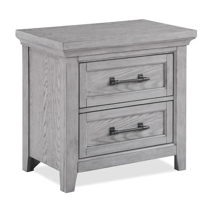 Debra 6 Piece Gray Panel Bench Footboard Bedroom Set