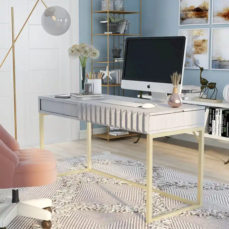 Bird Modern 57-inch Metal Lift-top Standing Desk by Furniture of America