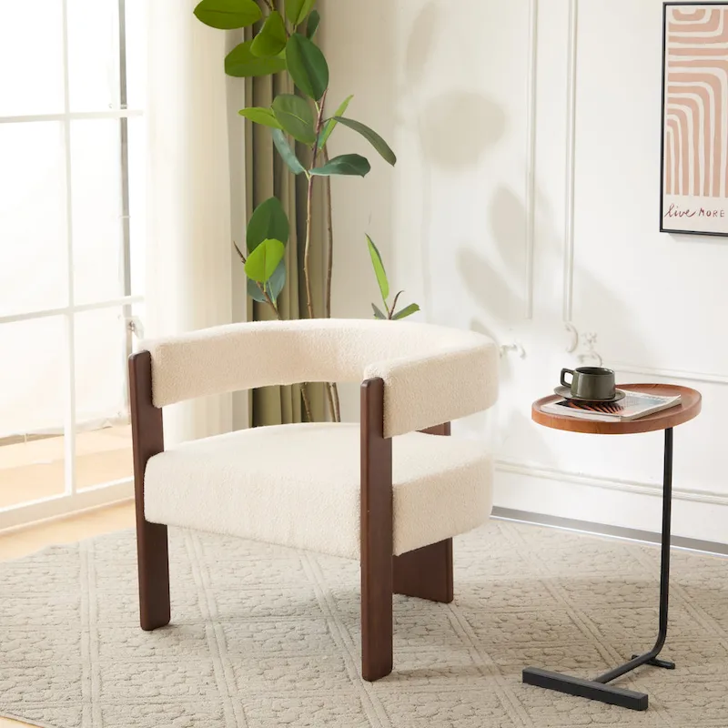 Christopher Knight Home - Emery Modern Upholstered Boucle Fabric Accent Armchair