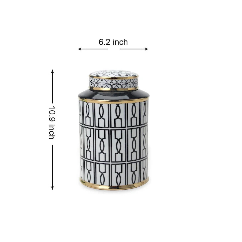 Beloved Geometric Jar with Lid