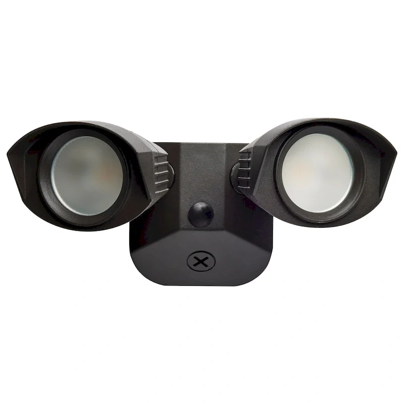 LED Security Light - Dual Head - Bronze Finish - 4000K - 120-277V