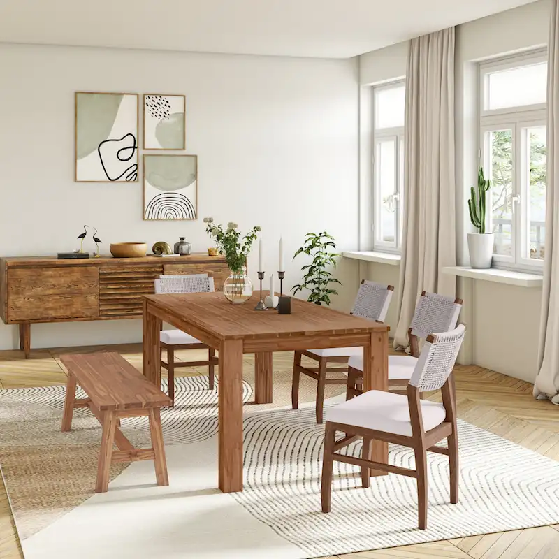 Bedford 75-inch Rectangular Dining Table Square Legs