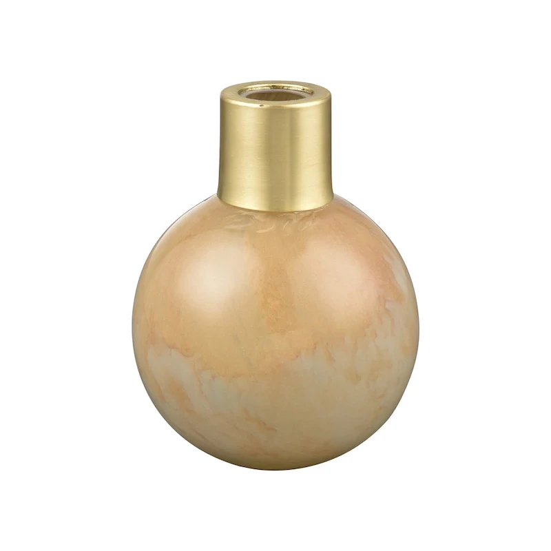 Elk Home Leona Ochre Finish Glass 3.75 Inch Wide Vase