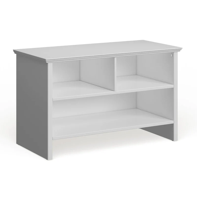 Porch & Den Candace White Wood Shoe Bench