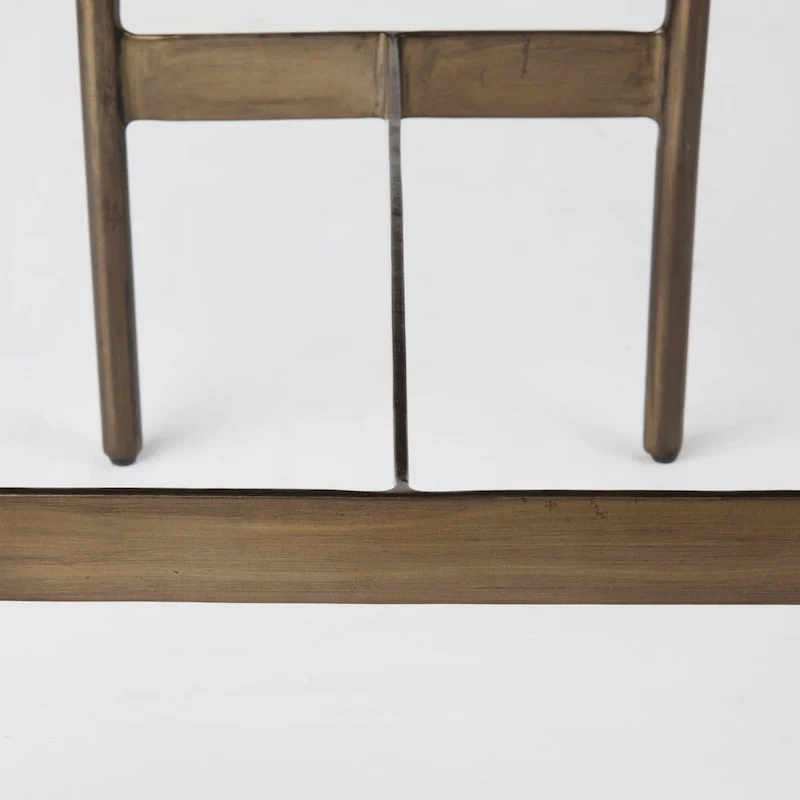 Millie Black Genuine Leather Seat with Nickel Metal Frame Counter Stool