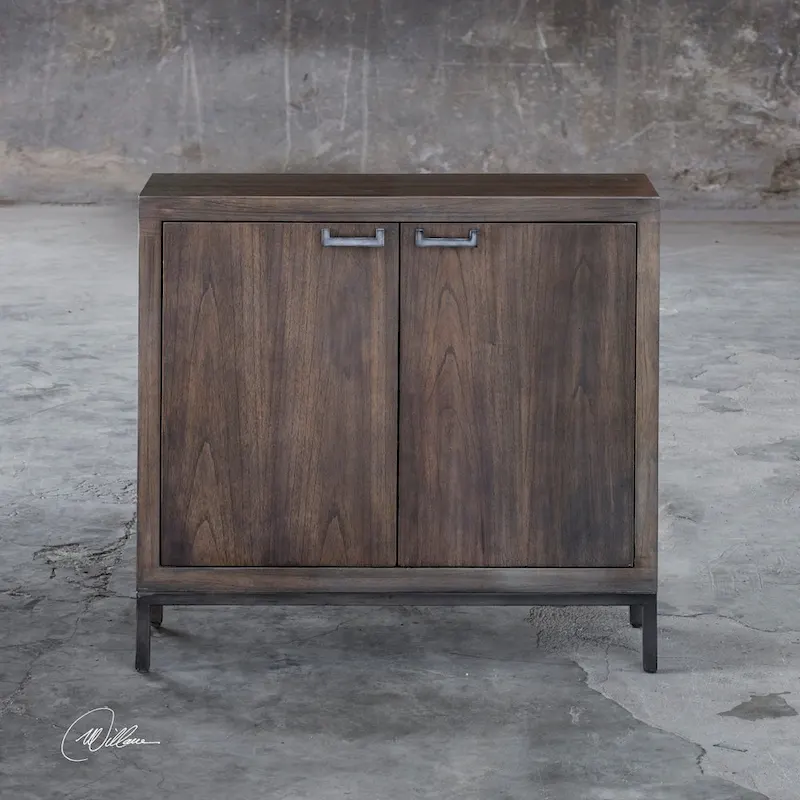 Light Walnut Console Cabinet