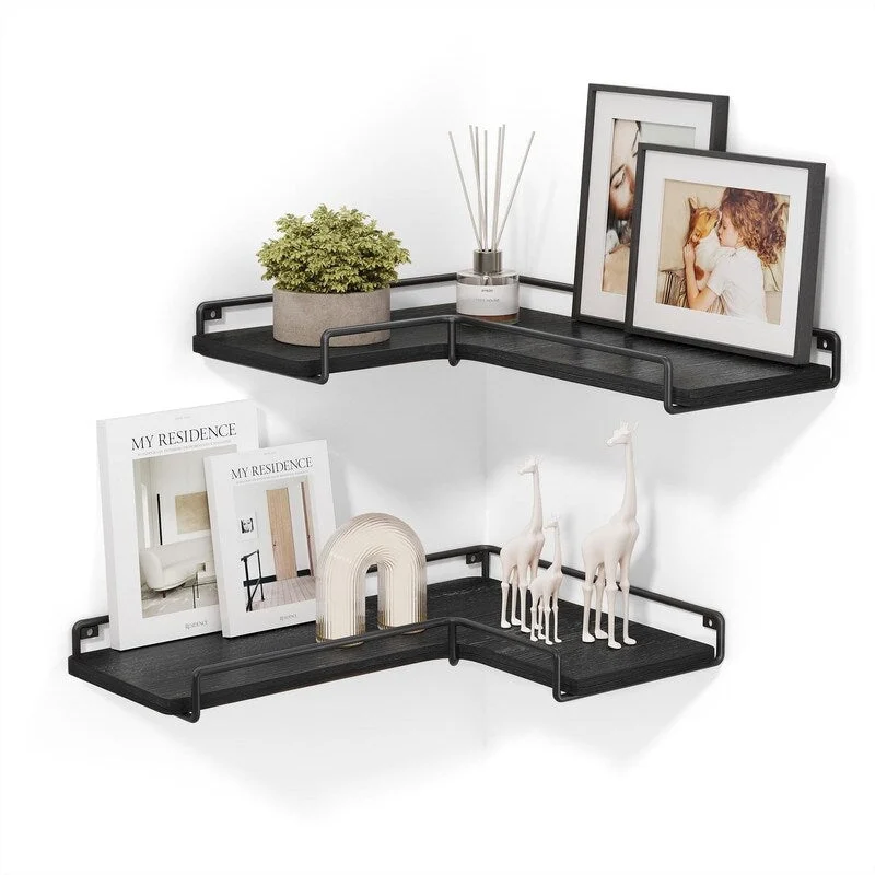 Corner Shelf Wall Mount Set of 2 - 15.7D x 5.5W x 1.6H