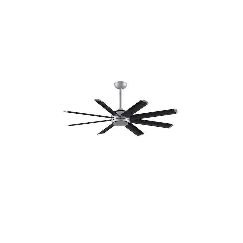 Stellar Indoor/Outdoor Ceiling Fan Motor - Silver with LED Light Kit